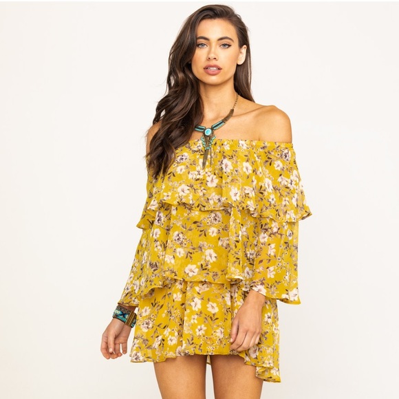 Show Me Your Mumu Floral Off The Shoulder Romper - Picture 1 of 5